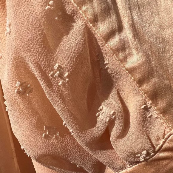 Vintage Light Orange / Pink Tie in the back Fancy Top Size Small - Picture 11 of 12